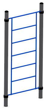 Шведская стенка-вертикальная лестница (труба 76)СО-28-1, (труба 108)СО-28-2